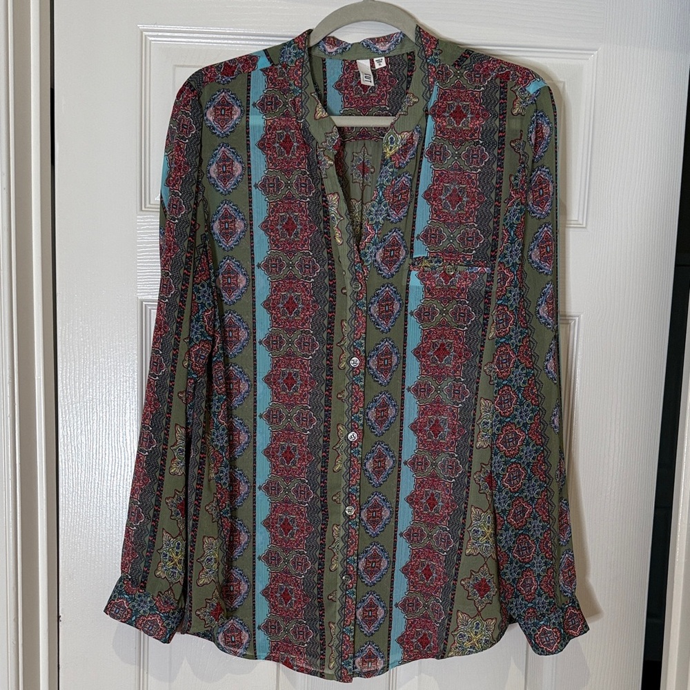 Kut from the Kloth Multicolor Patterned Blouse